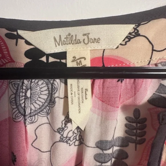 Matilda Jane Red and Black Floral Blouse - Picture 4 of 5